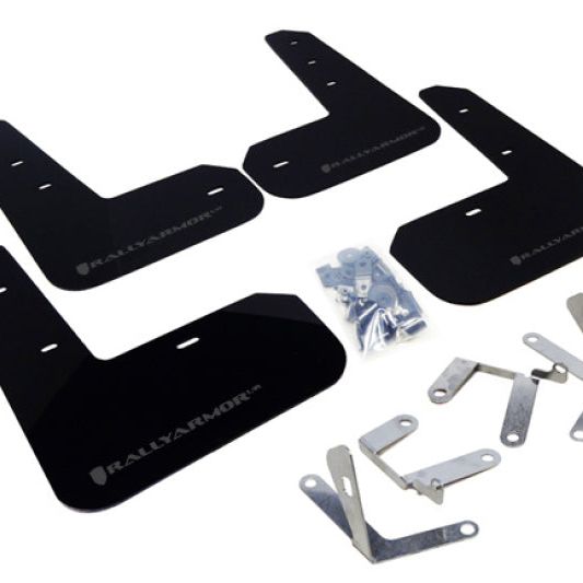 Rally Armor MF23-UR-BLK/GRY - RALMF23-UR-BLK/GRY - Rally Armor 13-17 Subaru BRZ/Toyota FR-S Black UR Mud Flap w/Grey Logo - Shipped in Europe - Tuningsupply.com