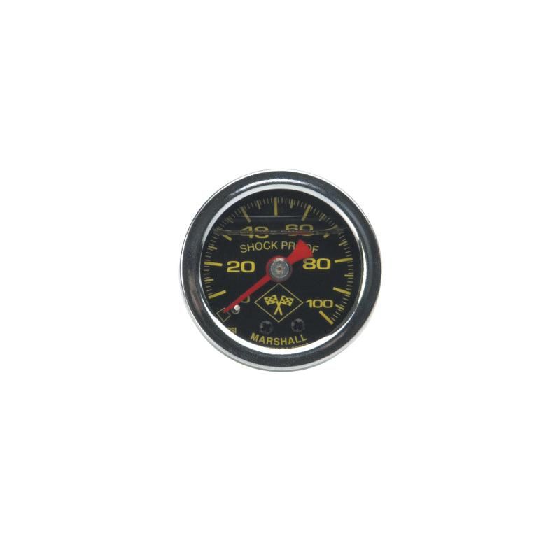 Russell 650320 - RUS650320 - Russell Performance 100 psi fuel pressure gauge black face chrome case (Liquid-filled) - Shipped in Europe - Tuningsupply.com