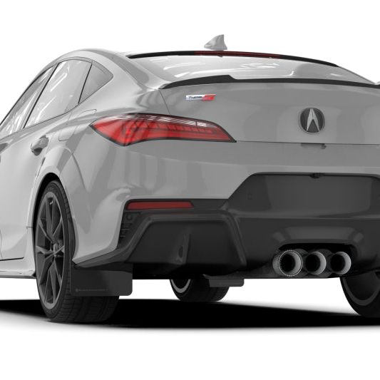 Rally Armor MF109-UR-BLK-DGRY - RALMF109-UR-BLK-DGRY - Rally Armor 23-25 Acura Integra A-Spec Black UR Mud Flap W/Dark Grey Logo (No Drill Req) - Shipped in Europe - Tuningsupply.com