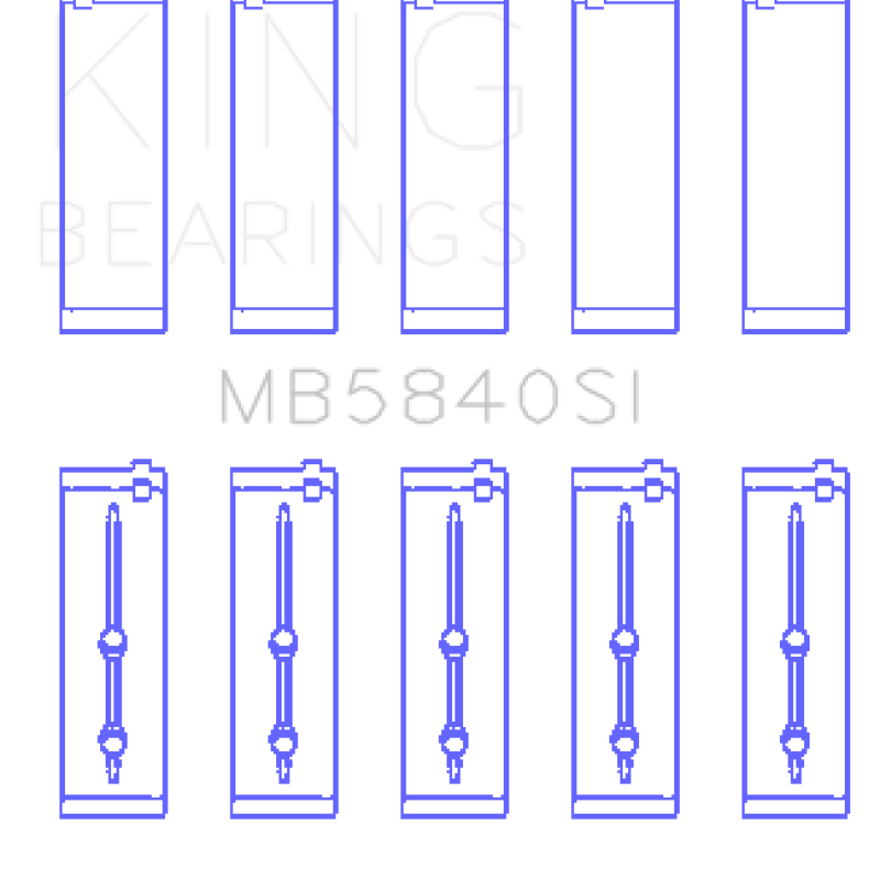 King Engine Bearings GMB5840SI - KINGMB5840SI - King Engine Bearings Chrysler/Dodge Gen 3 Hemi 5.7L/6.1L/6.4L Crankshaft Main Bearing Set (Set of 5) - Shipped in Europe - Tuningsupply.com