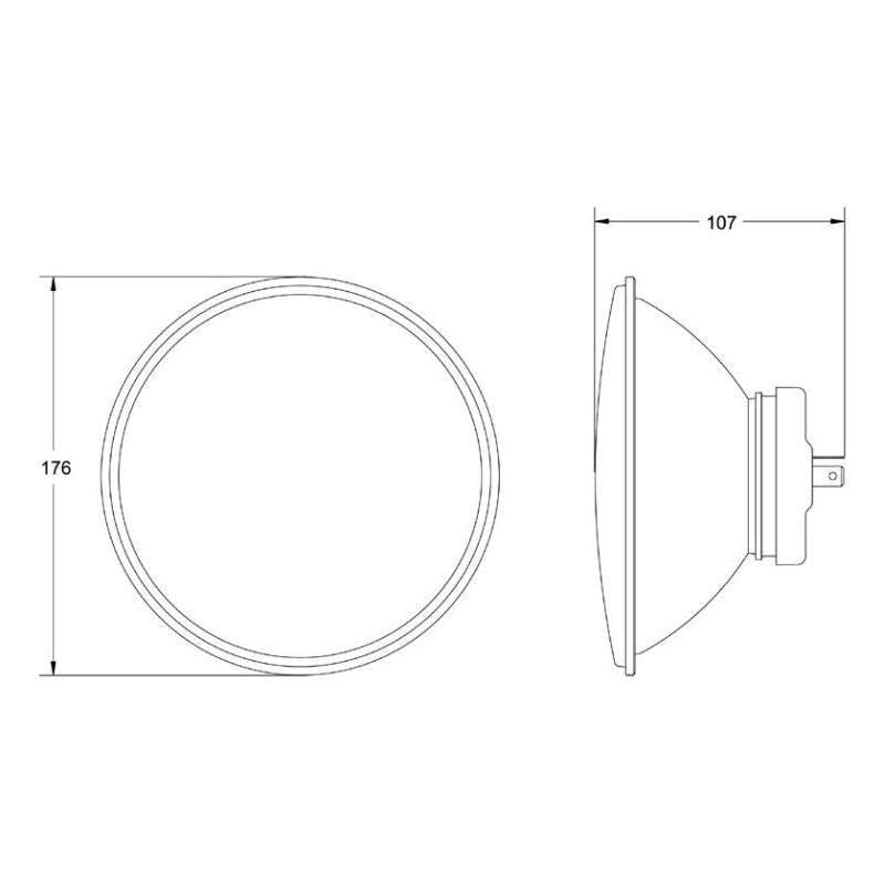 Hella LA002395301 - HELLA002395301 - Hella Vision Plus 7 inch 165MM HB2 12V SAE VP Head Lamp - Shipped in Europe - Tuningsupply.com