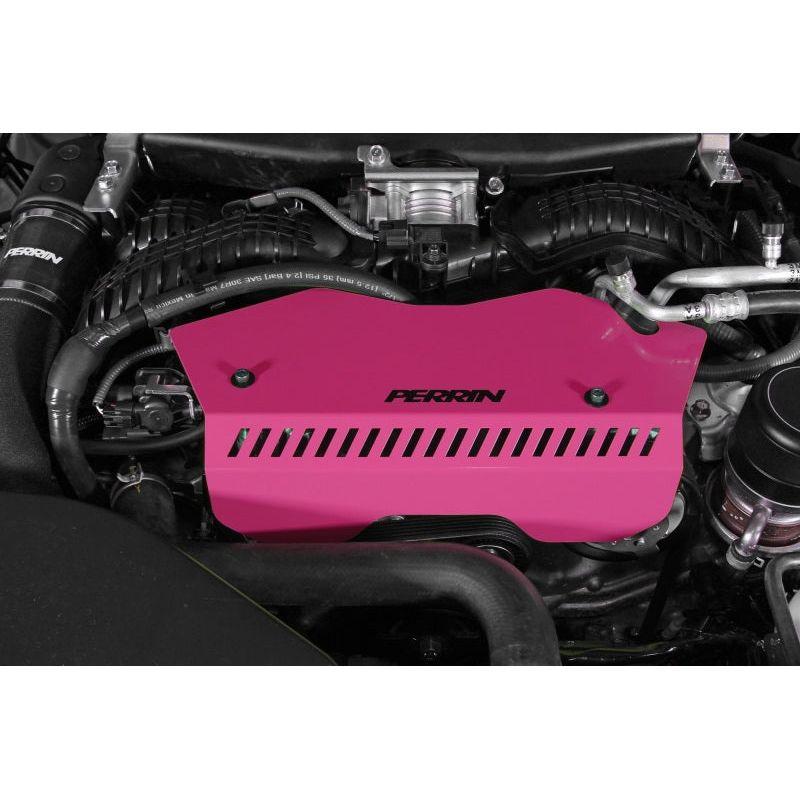 Perrin Performance PSP-ENG-153HP - PERPSP-ENG-153HP - PERRIN 22-25 Subaru WRX Pulley Cover - Hyper Pink (TALL - For Use w/o PERRIN AOS) - Shipped in Europe - Tuningsupply.com