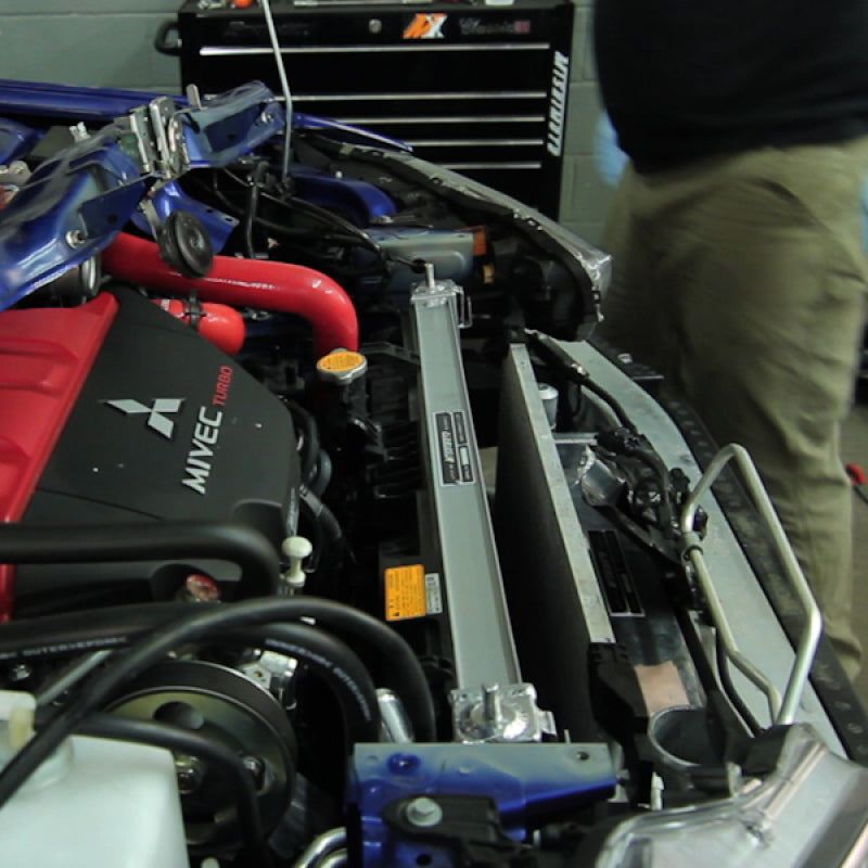 Mishimoto MMRAD-EVO-10 - MISMMRAD-EVO-10 - Mishimoto 08+ Mitsubishi Lancer Evo X / 8+ Lancer Ralliart Manual Aluminum Radiator - Shipped in Europe - Tuningsupply.com