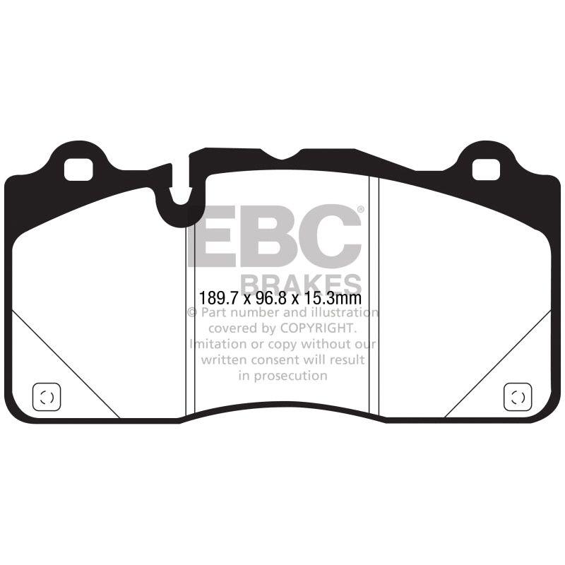 EBC DP33050C - EBCDP33050C - EBC 16-18 Cadillac CTS-V Redstuff Ceramic Low Dust Front Brake Pads - Shipped in Europe - Tuningsupply.com