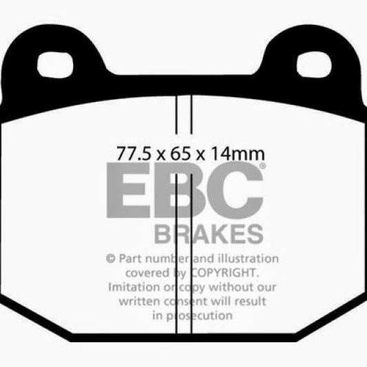 EBC DP4197/2R - EBCDP4197/2R - EBC 08+ Lotus 2-Eleven 1.8 Supercharged Yellowstuff Front Brake Pads - Shipped in Europe - Tuningsupply.com