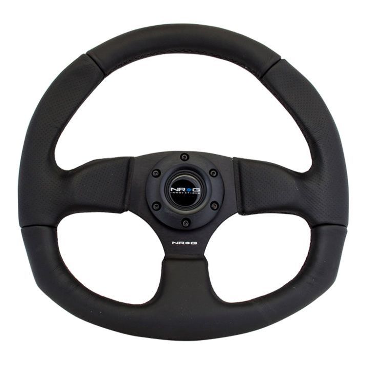 NRG RST-009R - NRGRST-009R - NRG Reinforced Steering Wheel (320mm Horizontal / 330mm Vertical) Leather w/Black Stitching - Shipped in Europe - Tuningsupply.com