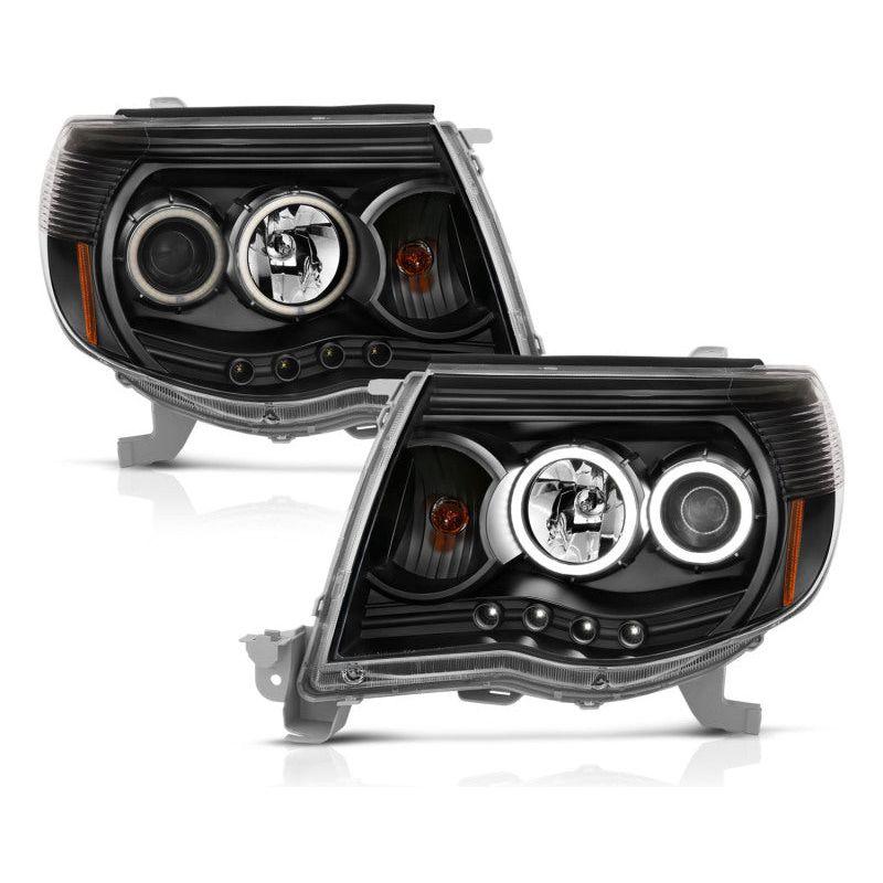 ANZO 121282 - ANZ121282 - ANZO 2005-2011 Toyota Tacoma Projector Headlights w/ Halo Black - Shipped in Europe - Tuningsupply.com