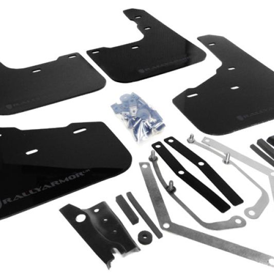 Rally Armor MF29-UR-BLK/GRY - RALMF29-UR-BLK/GRY - Rally Armor 13-19 Ford Fiesta ST Black UR Mud Flap w/Grey Logo - Shipped in Europe - Tuningsupply.com