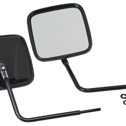 Kentrol 50443 - KEN50443 - Kentrol 76-18 JEEP CJ/Wrangler YJ/TJ/JK Outback Mirrors Pair - Powdercoat Black - Shipped in Europe - Tuningsupply.com