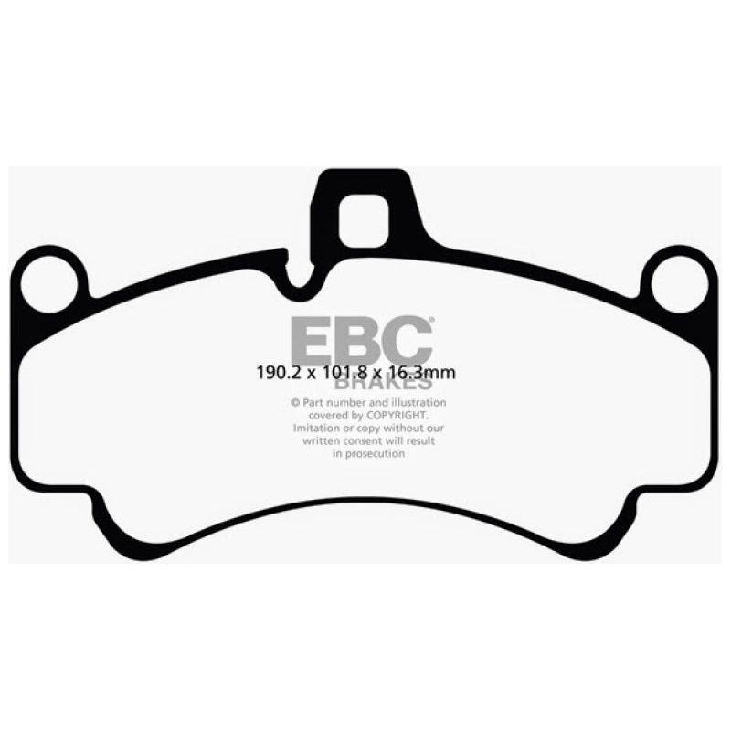 EBC DP41516R - EBCDP41516R - EBC 01-03 Porsche 911 (996) (Cast Iron Rotor only) 3.6 Twin Turbo GT2 Yellowstuff Front Brake Pads - Shipped in Europe - Tuningsupply.com