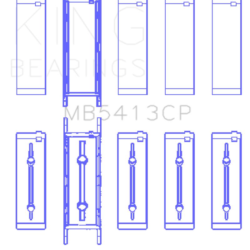 King Engine Bearings GMB5413CP - KINGMB5413CP - King Engine Bearings Opel LNF/LSJ/L42/61/Z22SE Crankshaft Main Bearing Set (Set of 5) - Shipped in Europe - Tuningsupply.com