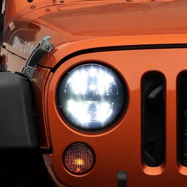 Raxiom J108039 - RAXJ108039 - Raxiom 97-18 Jeep Wrangler TJ/JK Axial Series LED Headlights- Black Housing (Clear Lens) - Shipped in Europe - Tuningsupply.com