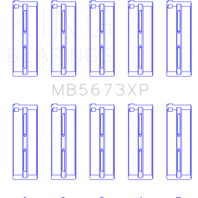 King Engine Bearings GMB5673XP - KINGMB5673XP - King Engine Bearings Honda F20C/F22C 16v Performance Main Bearing Set - Size STD - Shipped in Europe - Tuningsupply.com