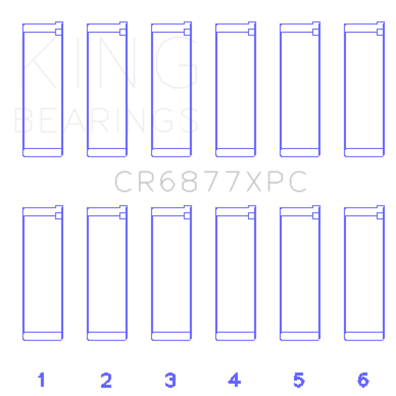 King Engine Bearings GCR6877XPC - KINGCR6877XPC - King Engine Bearings BMW S54B32 3.2L Coated Performance Rod Bearing Set - Shipped in Europe - Tuningsupply.com