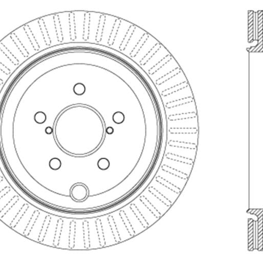Stoptech 127.47031R - STO127.47031R - StopTech Slotted & Drilled Sport Brake Rotor - Shipped in Europe - Tuningsupply.com