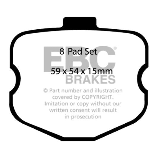 EBC DP31771/4C - EBCDP31771/4C - EBC 10-13 Chevrolet Corvette (C6) 6.2 Grand Sport Redstuff Rear Brake Pads - Shipped in Europe - Tuningsupply.com