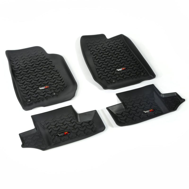 Rugged Ridge 12987.03 - RUG12987.03 - Rugged Ridge Floor Liner Front/Rear Black 2007-2018 Jeep Wrangler JK 2 Dr - Shipped in Europe - Tuningsupply.com