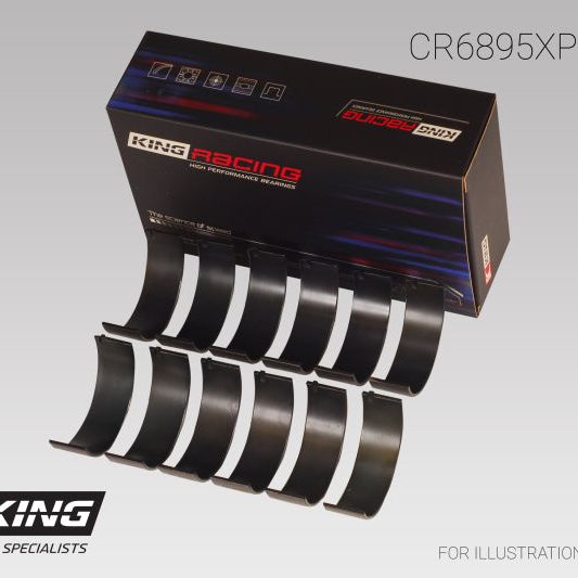 King Engine Bearings GCR6895XP0.25 - KINGCR6895XP0.25 - King Ford Ecoboost 3.5L V6 pMaxBlack Coated Connecting Rod Bearing Set - Size +0.25mm - Shipped in Europe - Tuningsupply.com