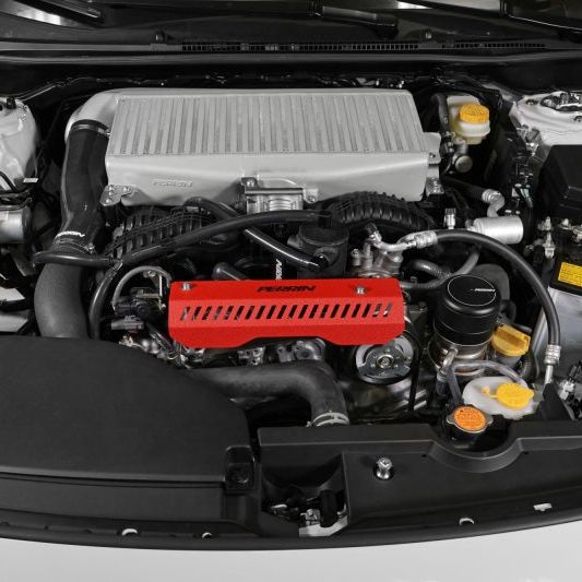 Perrin Performance PSP-ENG-154RD - PERPSP-ENG-154RD - PERRIN 22-25 Subaru WRX Pulley Cover - Red (SHORT - For Use w/PERRIN AOS) - Shipped in Europe - Tuningsupply.com