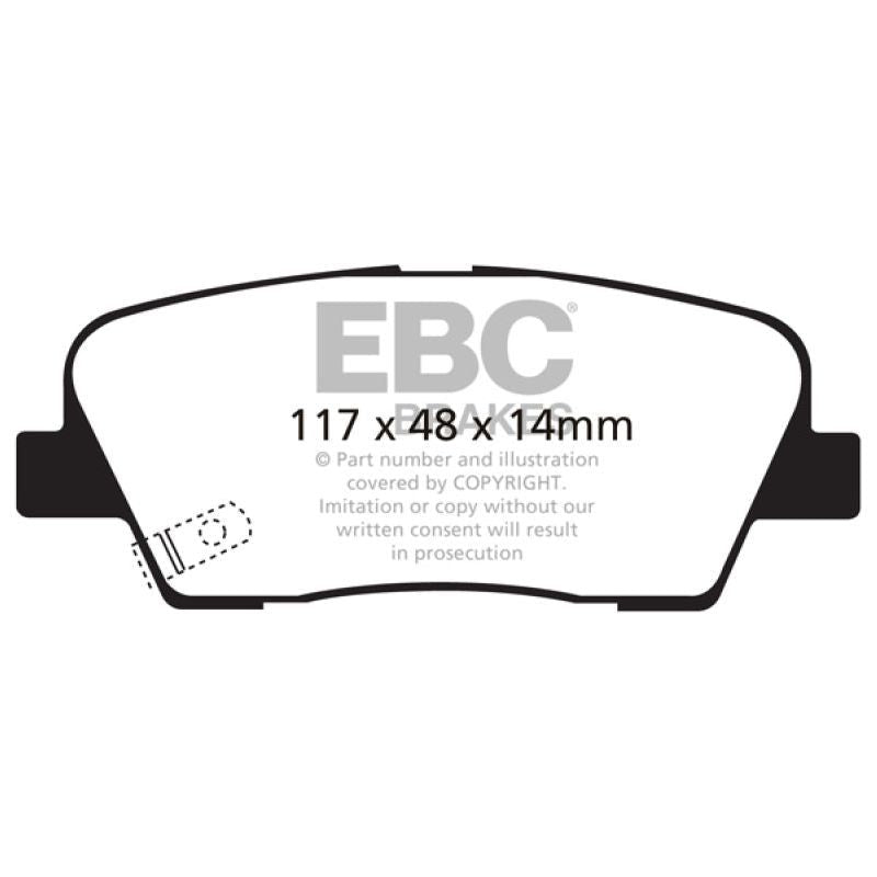 EBC DP41806R - EBCDP41806R - EBC 06-09 Hyundai Entourage 3.8 Yellowstuff Rear Brake Pads - Shipped in Europe - Tuningsupply.com