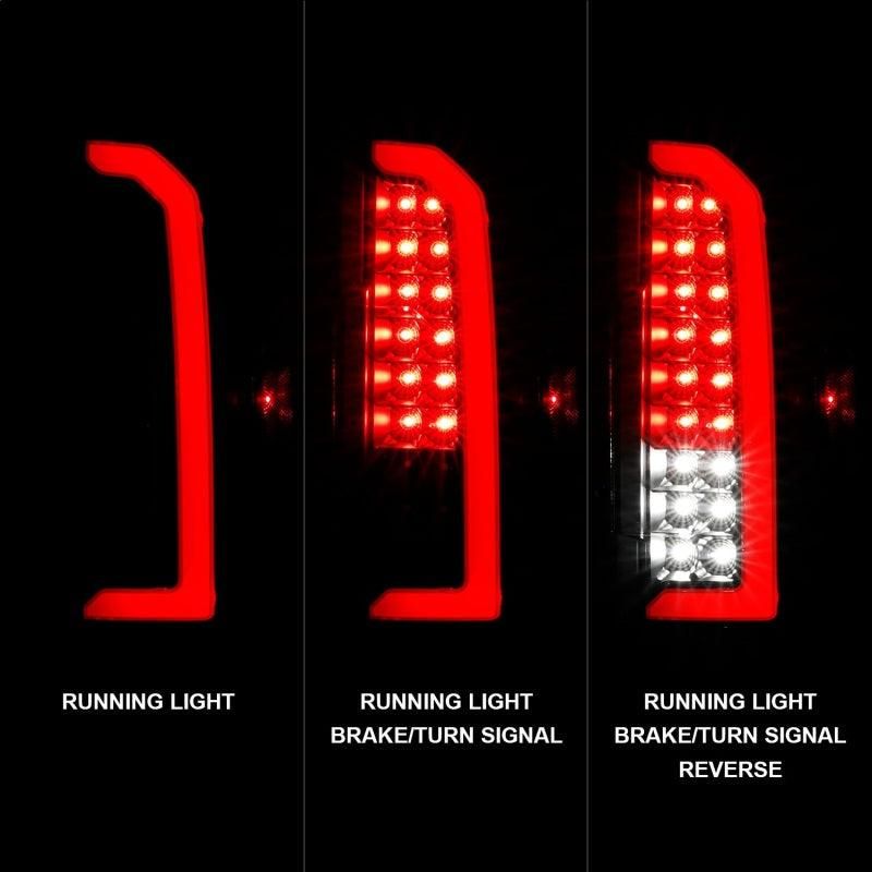 ANZO 311432 - ANZ311432 - ANZO 15-21 Chevrolet Colorado Full LED Tail Lights w/ Red Lightbar Black Housing Clear Lens - Shipped in Europe - Tuningsupply.com