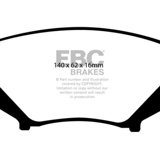 EBC DP41665R - EBCDP41665R - EBC 03-12 Mazda RX8 1.3 Rotary (Standard Suspension) Yellowstuff Front Brake Pads - Shipped in Europe - Tuningsupply.com