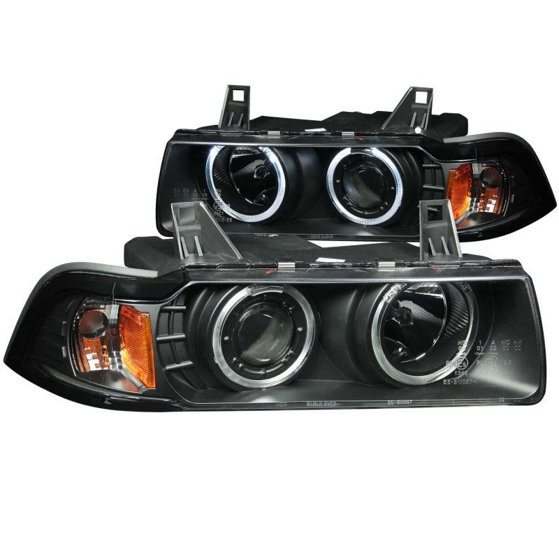 ANZO 121011 - ANZ121011 - ANZO 1992-1998 BMW 3 Series E36 Projector Headlights w/ Halo Black (CCFL) G2 - Shipped in Europe - Tuningsupply.com
