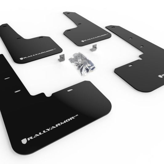 Rally Armor MF66-UR-BLK/WH - RALMF66-UR-BLK/WH - Rally Armor 20-25 Subaru Outback Black UR Mud Flap w/White Logo - Shipped in Europe - Tuningsupply.com
