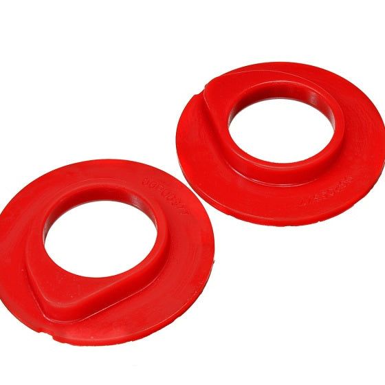Energy Suspension 4.9108R - ENG4.9108R - Energy Suspension 90-96 Ford F-150/Ford Bronco Front Coil Spring Isolator Set - Red - Shipped in Europe - Tuningsupply.com