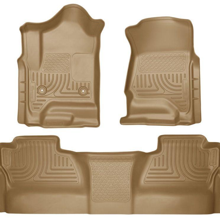 Husky Liners 98233 - HSL98233 - Husky Liners 14 Chevrolet Silverado/GMC Sierra WeatherBeater Tan Front & 2nd Seat Floor Liners - Shipped in Europe - Tuningsupply.com