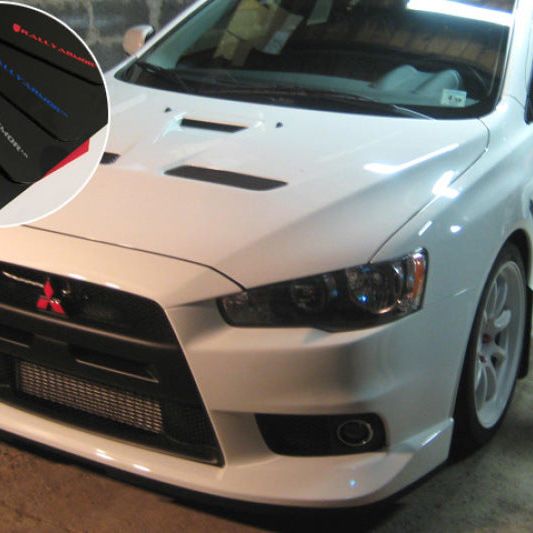 Rally Armor MF10-UR-BLK/SIL - RALMF10-UR-BLK/SIL - Rally Armor 08-17 Mitsubishi EVO X Black UR Mud Flap w/ Silver Logo - Shipped in Europe - Tuningsupply.com