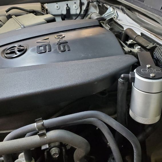 J&L 3104D-C - JLT3104D-C - J&L 16-23 Toyota Tacoma 3.5L Driver Side Oil Separator 3.0 - Clear Anodized - Shipped in Europe - Tuningsupply.com