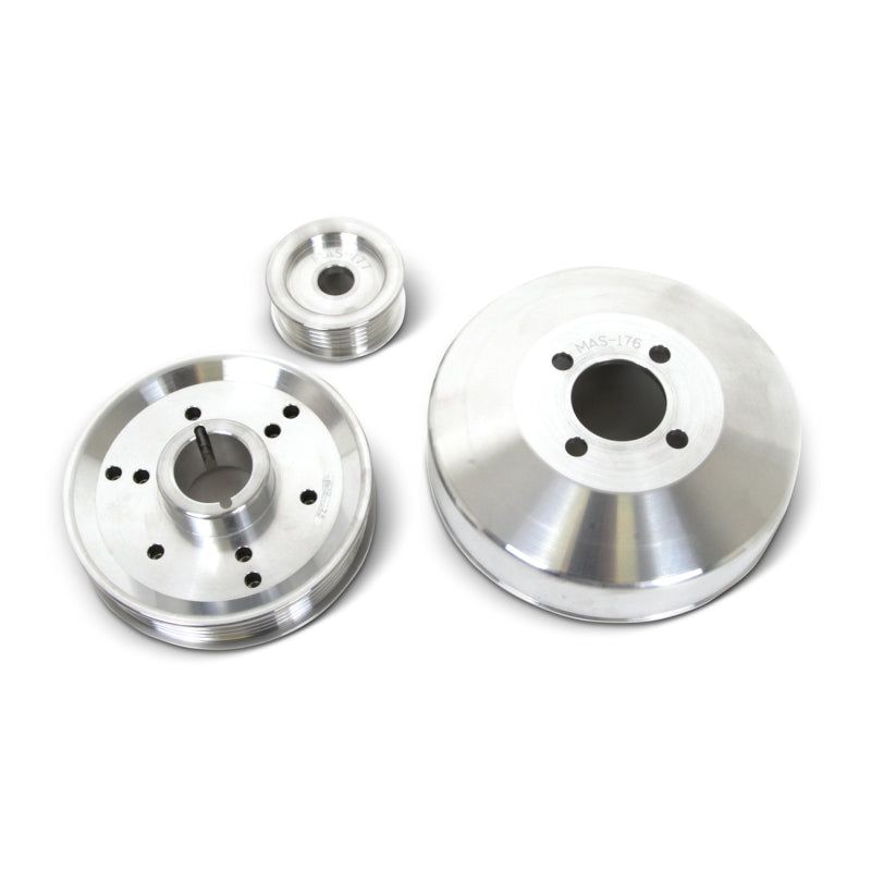 BBK 1555 - BBK1555 - BBK 96-01 Mustang 4.6 GT Cobra Underdrive Pulley Kit - Lightweight CNC Billet Aluminum (3pc) - Shipped in Europe - Tuningsupply.com