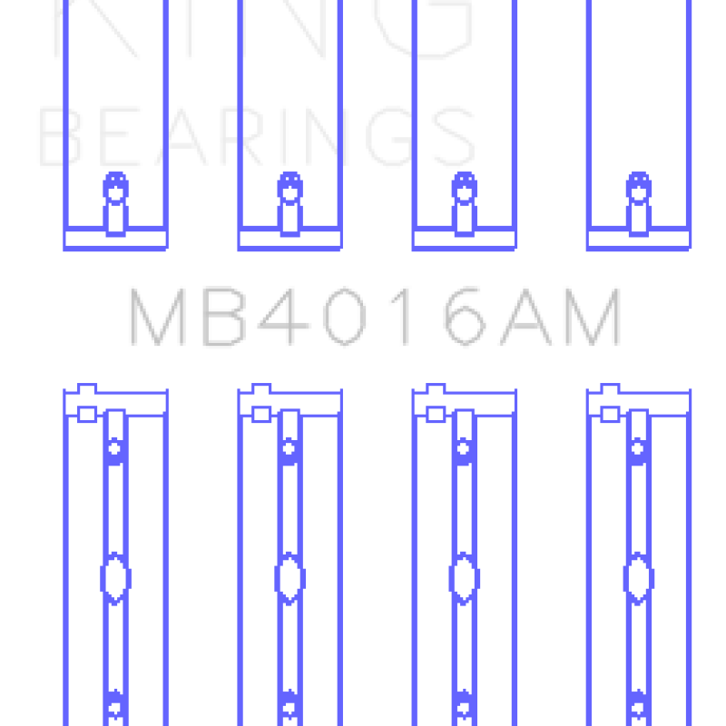King Engine Bearings GMB4016AM - KINGMB4016AM - King Engine Bearings Mitsubishi 181CI 3.0L 6G72 V6 Main Bearing Set - Size STD - Shipped in Europe - Tuningsupply.com