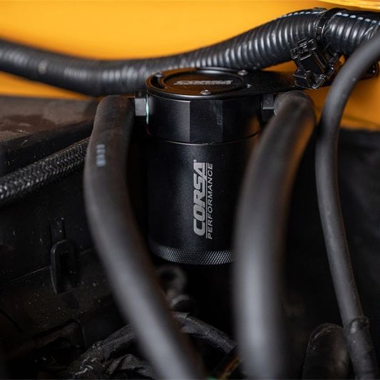 CORSA Performance CC0018 - CORCC0018 - Corsa 2021-2025 Ford Bronco 2.3L Aluminum Oil Catch Can - Shipped in Europe - Tuningsupply.com