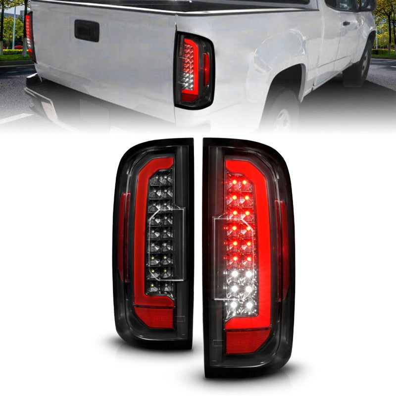 ANZO 311434 - ANZ311434 - ANZO 15-21 GMC Canyon Full LED Taillights w/ Red Lightbar Black Housing/Clear Lens - Shipped in Europe - Tuningsupply.com