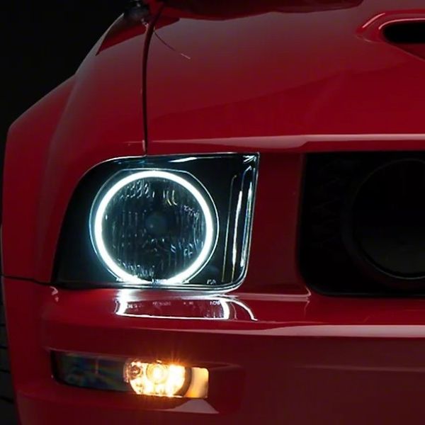 Raxiom 49121 - RAX49121 - Raxiom 05-09 Ford Mustang GT V6 Axial Series CCFL Halo Projector Headlight- Blk Housing (Smkd Lens) - Shipped in Europe - Tuningsupply.com