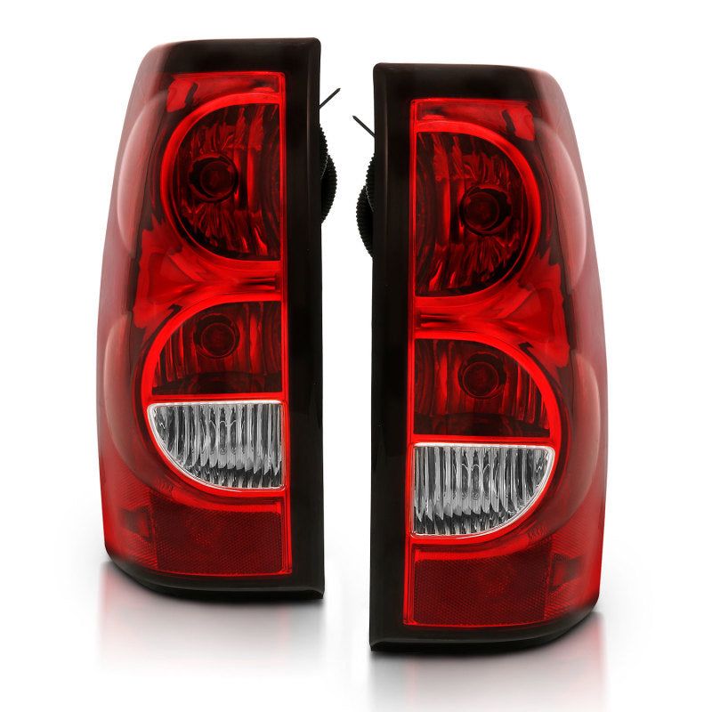 ANZO 311302 - ANZ311302 - ANZO 2004-2007 Chevy Silverado Taillight Red/Clear Lens w/Black Trim (OE Replacement) - Shipped in Europe - Tuningsupply.com