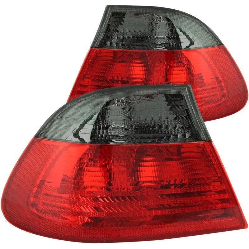 ANZO 221202 - ANZ221202 - ANZO 2000-2003 BMW 3 Series E46 Taillights Red/Smoke - Outer - Shipped in Europe - Tuningsupply.com