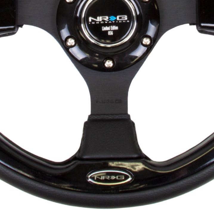 NRG RST-001BK - NRGRST-001BK - NRG Reinforced Steering Wheel (320mm) Blk w/Gloss Black Trim - Shipped in Europe - Tuningsupply.com