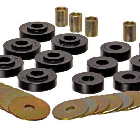 Energy Suspension 3.4102G - ENG3.4102G - Energy Suspension GM Corvette Black Body Mount Set - Shipped in Europe - Tuningsupply.com
