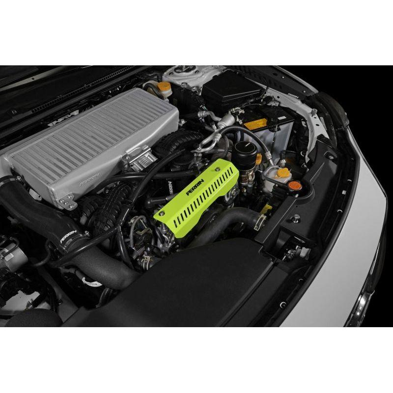 Perrin Performance PSP-ENG-154NY - PERPSP-ENG-154NY - PERRIN 22-25 Subaru WRX Pulley Cover - Neon Yellow (SHORT - For Use w/PERRIN AOS) - Shipped in Europe - Tuningsupply.com