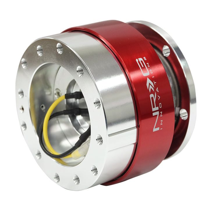 NRG SRK-100RD - NRGSRK-100RD - NRG Quick Release - Silver Body/ Red Chrome Ring - Shipped in Europe - Tuningsupply.com