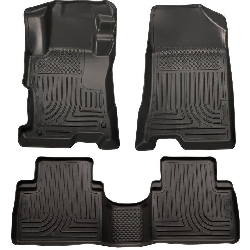 Husky Liners 98401 - HSL98401 - Husky Liners 08-12 Honda Accord (4DR) WeatherBeater Combo Black Floor Liners (One Piece for 2nd Row) - Shipped in Europe - Tuningsupply.com