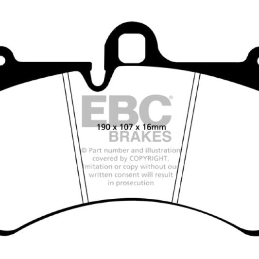 EBC DP41473R - EBCDP41473R - EBC 11-15 Audi Q7 3.0 Supercharged Yellowstuff Front Brake Pads - Shipped in Europe - Tuningsupply.com