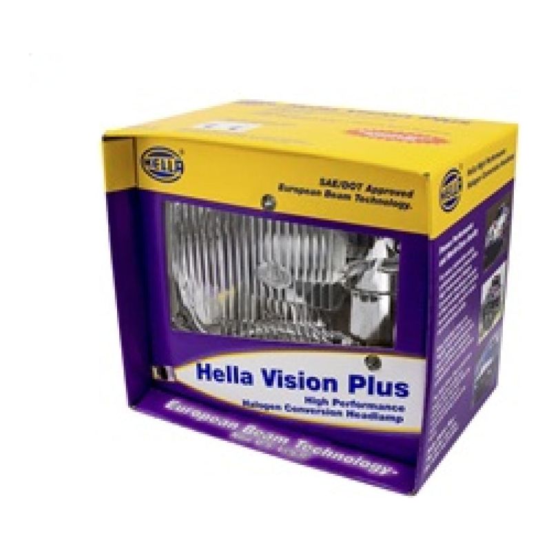 Hella LA003427291 - HELLA003427291 - Hella Vision Plus 8in x 6in Sealed Beam Conversion Headlamp - Single Lamp - Shipped in Europe - Tuningsupply.com