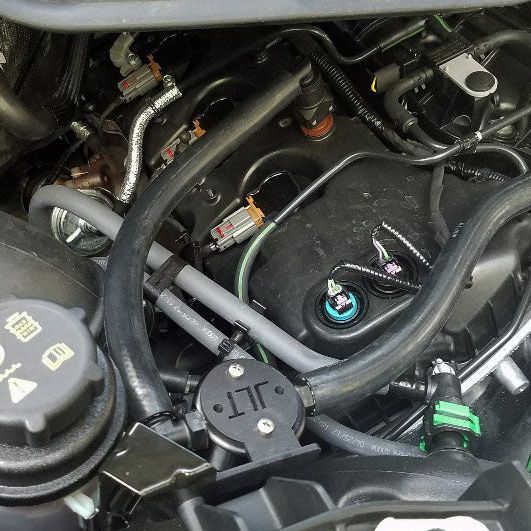 J&L 3025P-B - JLT3025P-B - J&L 15-25 Ford Transit 150/250/350 3.5L EcoBoost Passenger Side Oil Separator 3.0 - Black Anodized - Shipped in Europe - Tuningsupply.com