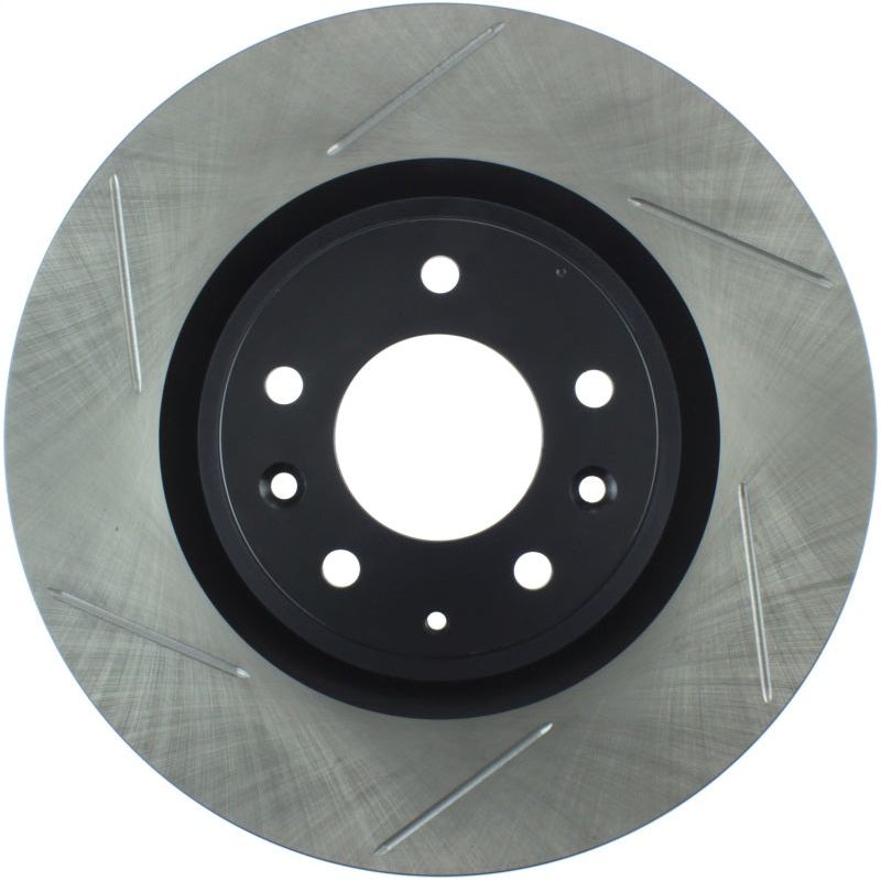 Stoptech 126.45071SR - STO126.45071SR - StopTech Power Slot 2003+ Mazda RX8 Slotted Right Front Rotor - SPORT SUSPENSION ONLY - Shipped in Europe - Tuningsupply.com