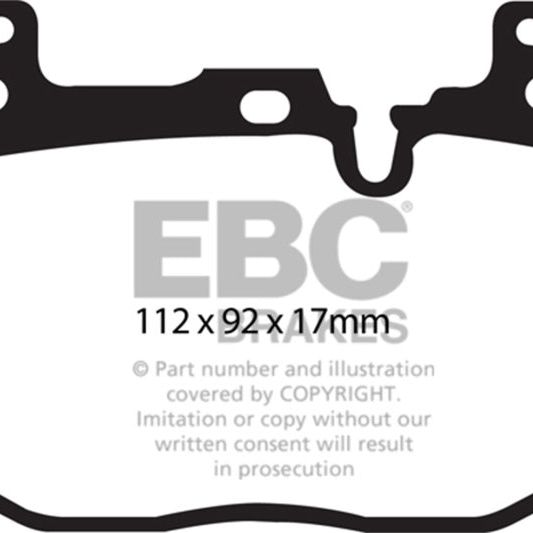 EBC DP42130R - EBCDP42130R - EBC 14+ BMW i8 1.5 Turbo/Electric Yellowstuff Front Brake Pads - Shipped in Europe - Tuningsupply.com
