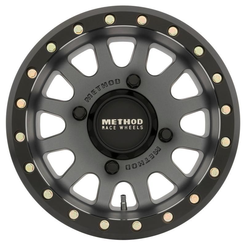 Method Wheels MR40157047843B - MRWMR40157047843B - Method MR401 UTV Beadlock 15x7 / 4+3/13mm Offset / 4x136 / 106mm CB Titanium Wheel- Matte Black Ring - Shipped in Europe - Tuningsupply.com